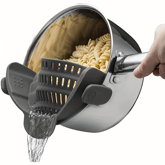 This Silicone Strainer Clips onto Any Pot or Pan in Every Kitchen!